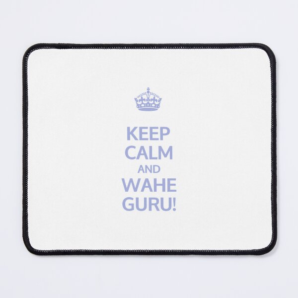 Item preview, Keep calm and Wahe Guru! (Blue) | Kundalini Yoga Mantra Design for Mindful Living designed and sold by Cooldalini - Kundalini Yogi Wear & Accessories.