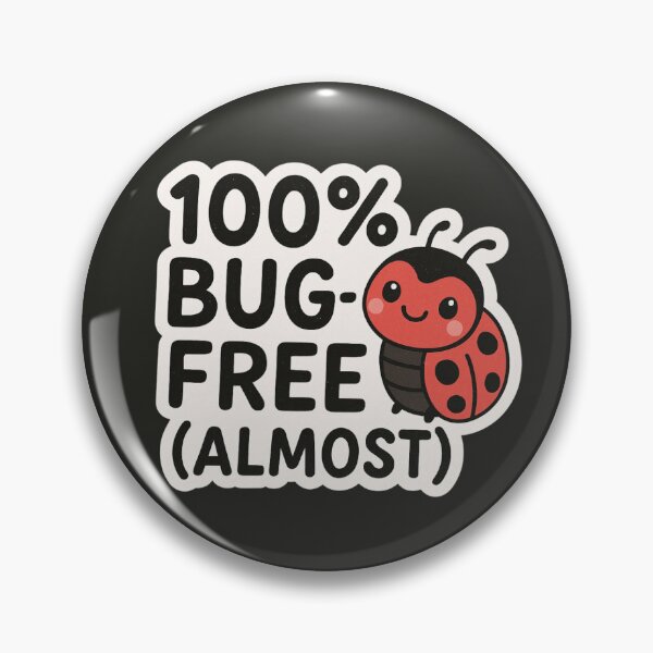 Item preview, 100% Bug-Free (Almost) – Cute Ladybug Sticker for Coders & Debuggers designed and sold by Creativique7.