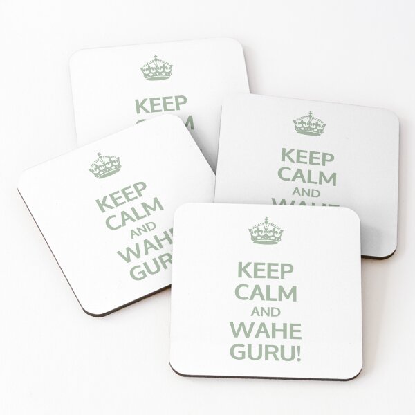 Item preview, Keep calm and Wahe Guru! (Olive Geen)  | Kundalini Yoga Mantra Design for Mindful Living designed and sold by Cooldalini - Kundalini Yogi Wear & Accessories.
