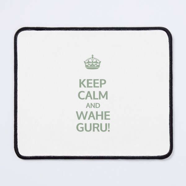 Item preview, Keep calm and Wahe Guru! (Olive Geen) | Kundalini Yoga Mantra Design for Mindful Living designed and sold by Cooldalini - Kundalini Yogi Wear & Accessories.