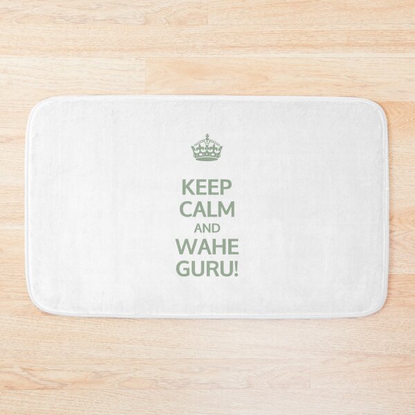 Item preview, Keep calm and Wahe Guru! (Olive Geen)  | Kundalini Yoga Mantra Design for Mindful Living designed and sold by Cooldalini - Kundalini Yogi Wear & Accessories.