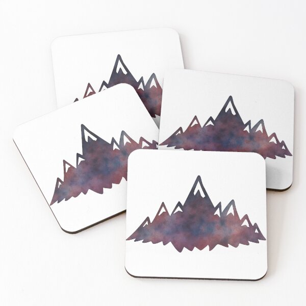 Item preview, Majestic Watercolor Mountain Peaks Illustration designed and sold by ArtfulWeave.