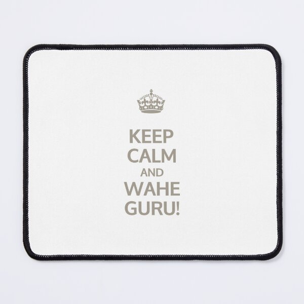 Item preview, Keep calm and Wahe Guru! (Khaki) | Kundalini Yoga Mantra Design for Mindful Living designed and sold by Cooldalini - Kundalini Yogi Wear & Accessories.