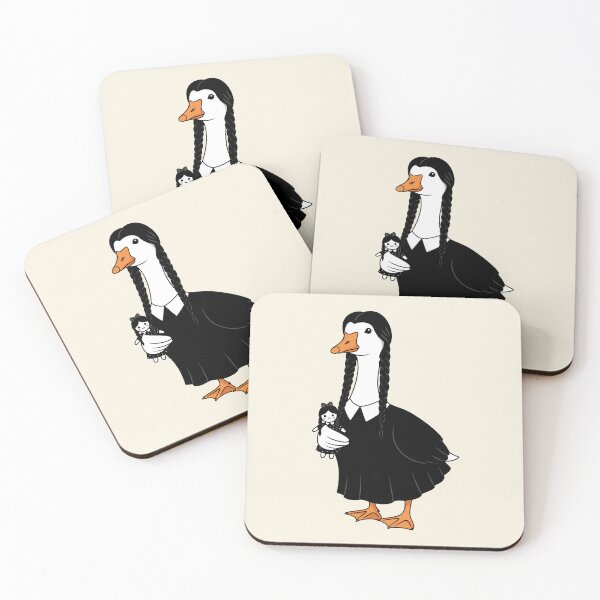 Item preview, Goose in Wednesday Addams costume  designed and sold by FatBirdie.