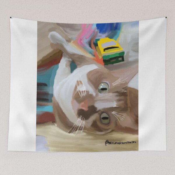 Item preview, orange cat oil portrait  designed and sold by miss madison creates.