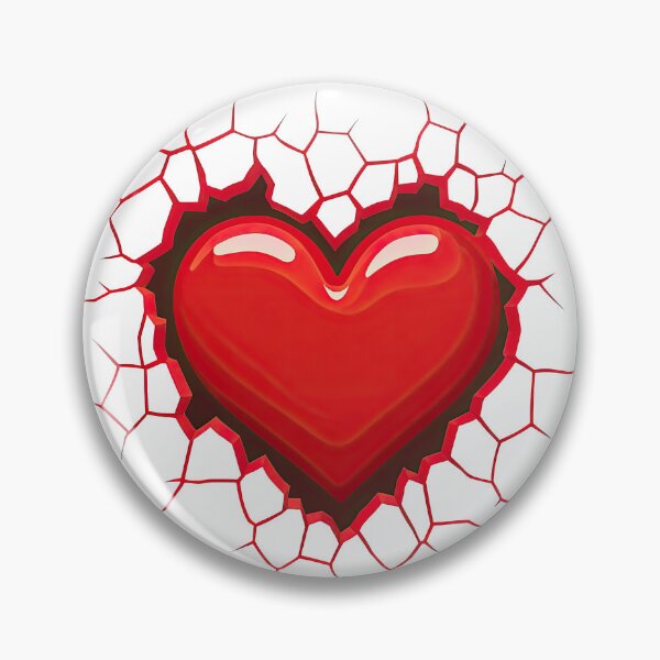 Item preview, Cracked Red Heart Illustration designed and sold by ArtfulWeave.