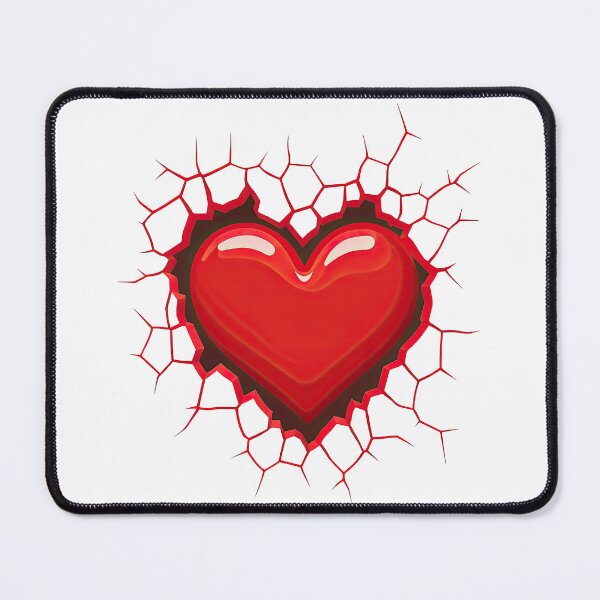 Item preview, Cracked Red Heart Illustration designed and sold by ArtfulWeave.