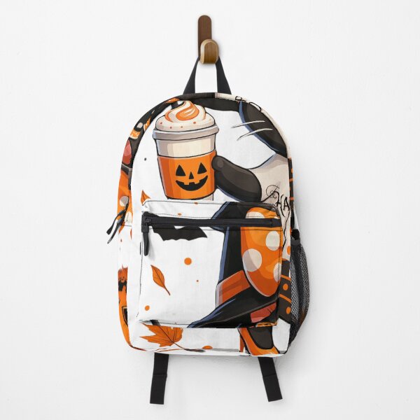 Item preview, Halloween Kawaii Cat – Witch Cat with Pumpkin and Autumn Leaves designed and sold by kenavoArts.
