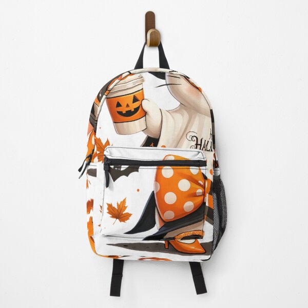 Item preview, Cute Halloween Cat – Kawaii Witch Kitty with Pumpkin Purse designed and sold by kenavoArts.