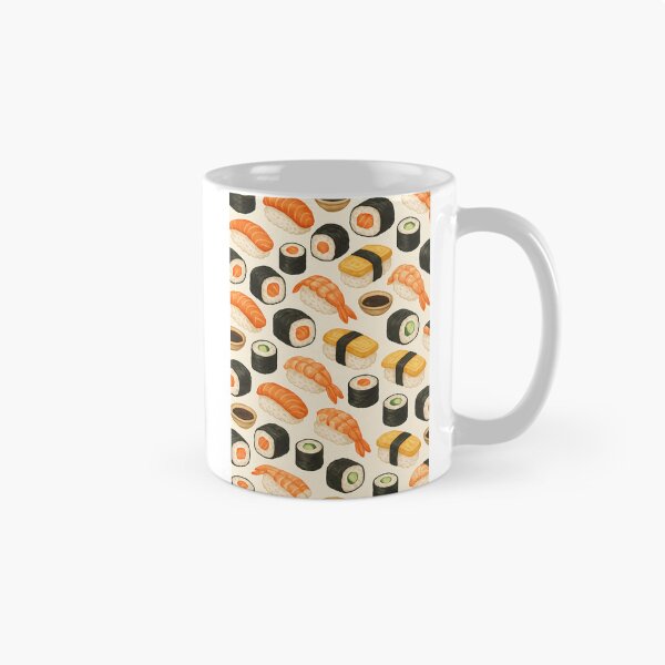 Item preview, Watercolor Sushi Pattern – Seamless Japanese Cuisine Design designed and sold by BloomOfDesign.