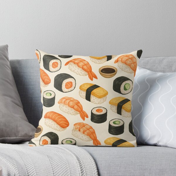 Item preview, Watercolor Sushi Pattern – Seamless Japanese Cuisine Design designed and sold by BloomOfDesign.