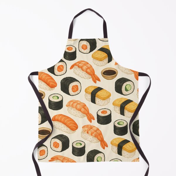 Item preview, Watercolor Sushi Pattern – Seamless Japanese Cuisine Design designed and sold by BloomOfDesign.