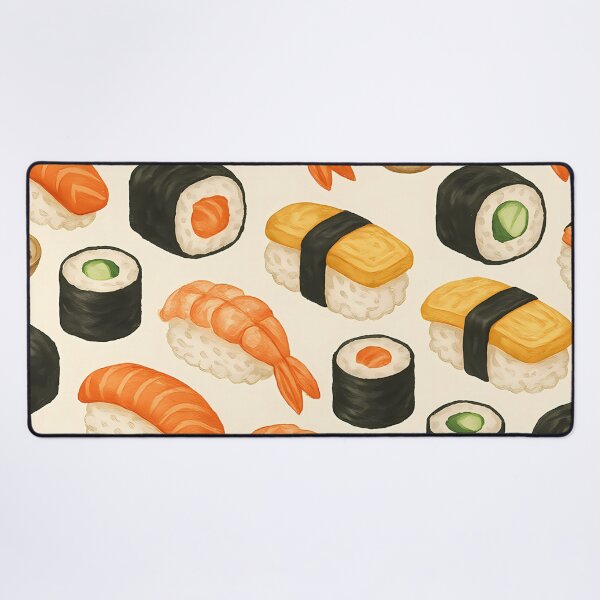 Item preview, Watercolor Sushi Pattern – Seamless Japanese Cuisine Design designed and sold by BloomOfDesign.