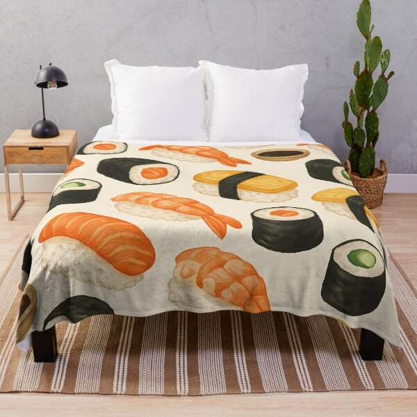Item preview, Watercolor Sushi Pattern – Seamless Japanese Cuisine Design designed and sold by BloomOfDesign.