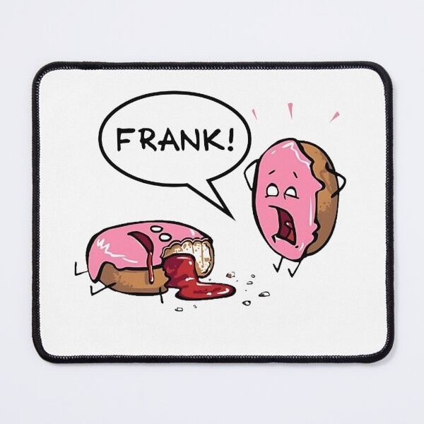 Item preview, Donut Drama - Funny ‘Frank’ Donut Cartoon,sweet food art, donut joke, funny food art, unexpected humor, food pun designed and sold by StyleDistrictLab.