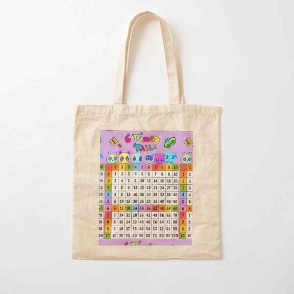 Baby Army by Toddle Poddle 6 Times Table Maths Fun Cotton Tote Bag