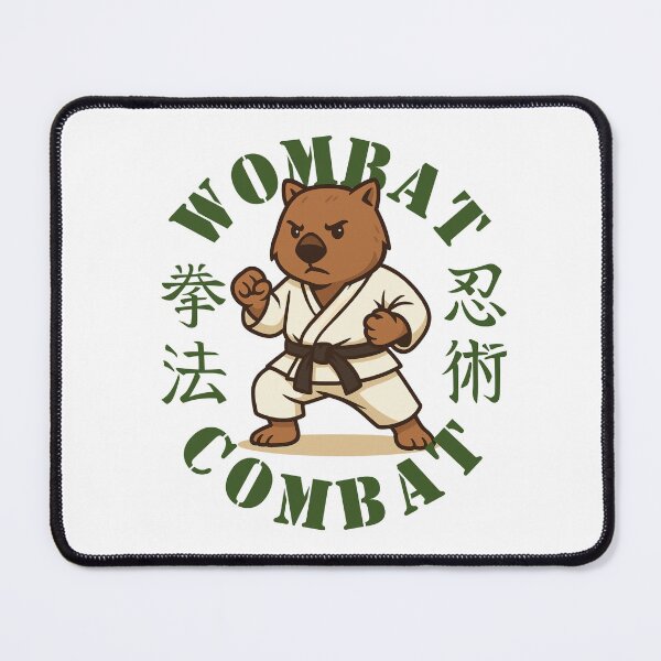 Item preview, Wombat Combat Martial Arts Australian Animal designed and sold by pUNKnown.