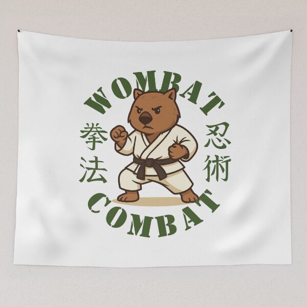 Item preview, Wombat Combat Martial Arts Australian Animal  designed and sold by pUNKnown.