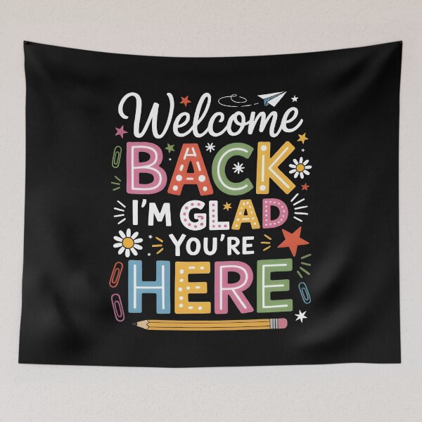 Item preview, Back To School Teacher Welcome Back I'm Glad You're Here  designed and sold by MizoX7.