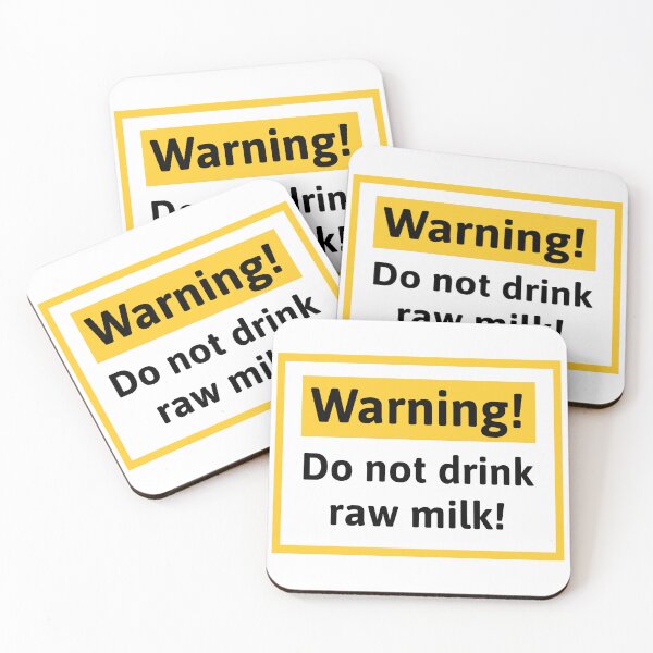Item preview, Do not drink raw milk.  designed and sold by Rachel the Artist .