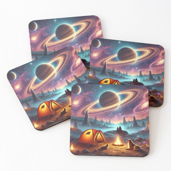 Item preview, Cosmic Camping Under Saturn’s Rings designed and sold by Space Journey Planner.