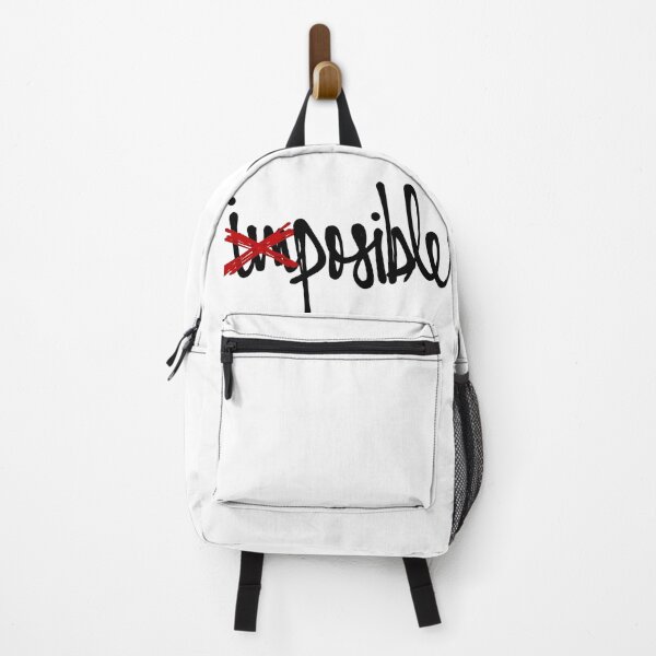 Item preview, Impossible Is Nothing - Motivational Red X Design,minimalistic art, believe in yourself, inspirational phrase, positive attitude, empowering artwork designed and sold by StyleDistrictLab.