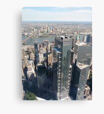 Manhattan, New York City, downtown, #Manhattan, #NewYorkCity, #downtown, #NewYork, skyscrapers, river, Hudson, bridges, streets Canvas Print