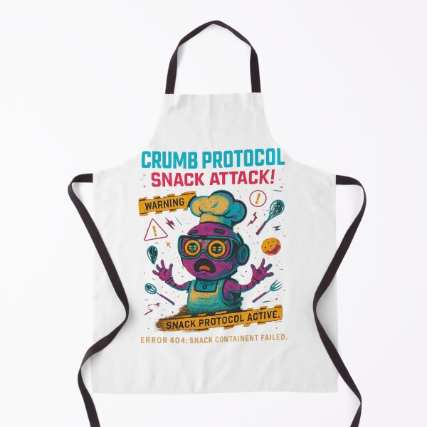 Artikelvorschau, Krümelprotokoll: Snack-Attacke! – Retro-Roboterkoch-Design im Used-Look entworfen und verkauft von Astronomnom.