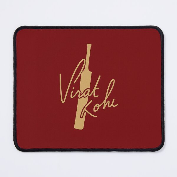 Item preview, Virat Kohli Minimalist Gold Bat Signature – RCB Red & Gold Cricket Fan Art designed and sold by Redloo.
