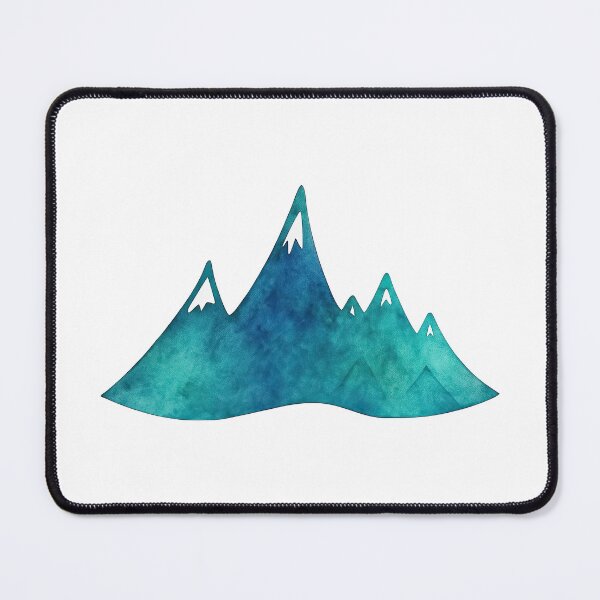 Item preview, Blue Watercolor Mountain Range Illustration designed and sold by ArtfulWeave.