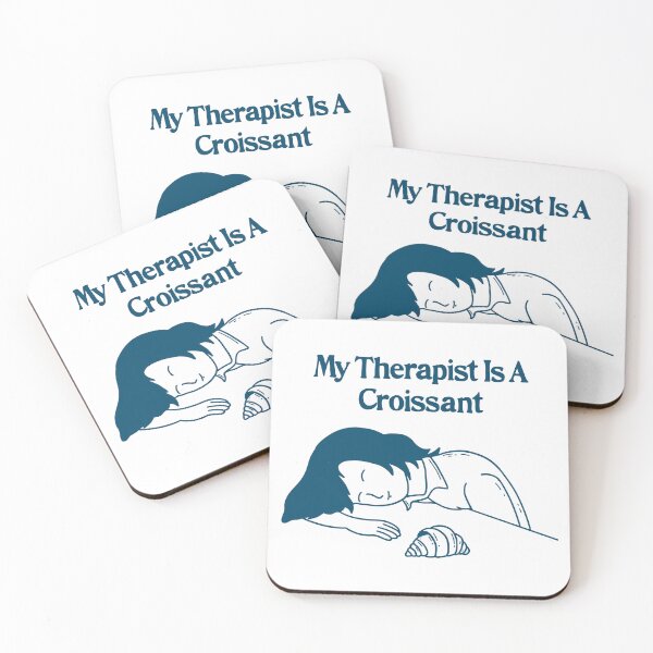 Item preview, My Therapist is a Croissant designed and sold by ethnicdrawing.