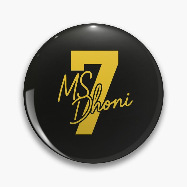 Item preview, MS Dhoni Minimalist Yellow Signature with Number 7 – CSK Cricket Legend Art designed and sold by Redloo.
