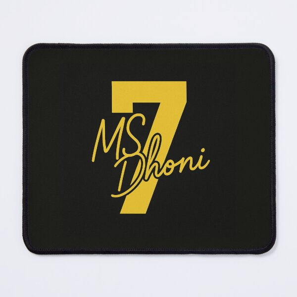 Item preview, MS Dhoni Minimalist Yellow Signature with Number 7 – CSK Cricket Legend Art designed and sold by Redloo.