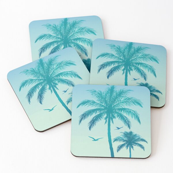 Item preview, Palm trees in a sky blue background designed and sold by saly55887.