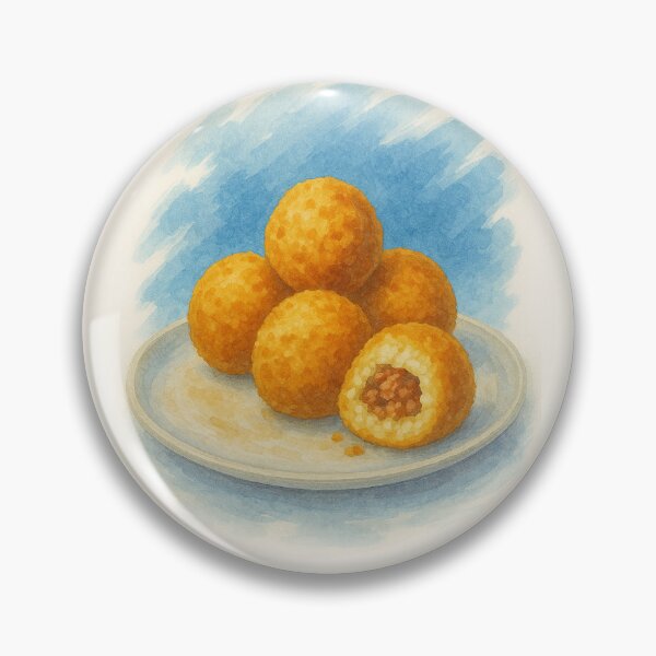 Item preview, Watercolor Arancini – Vibrant Sicilian Art Collection designed and sold by PATINKA-art.