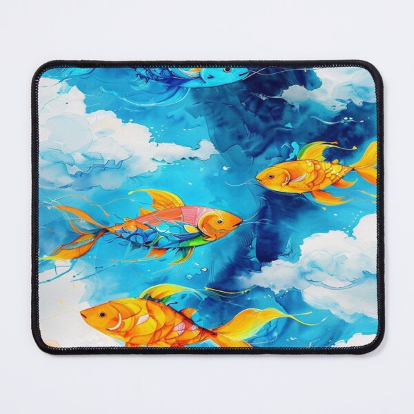Item preview, Fish with blue background designed and sold by saly55887.