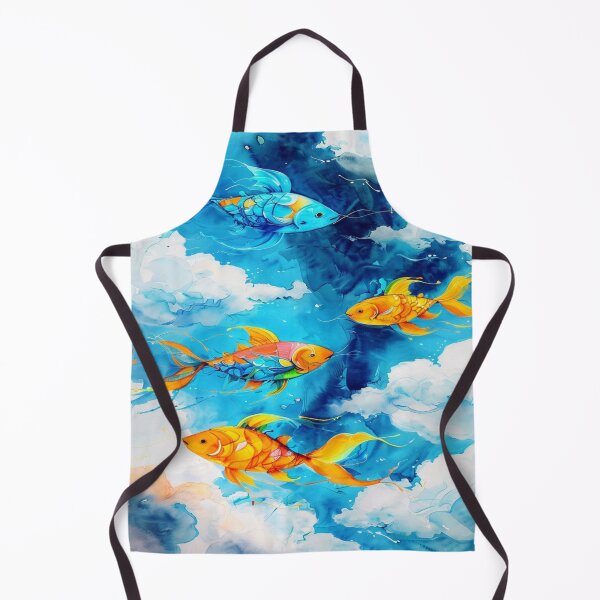 Item preview, Fish with blue background designed and sold by saly55887.