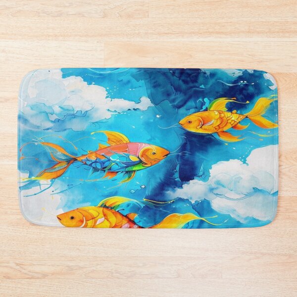 Item preview, Fish with blue background designed and sold by saly55887.