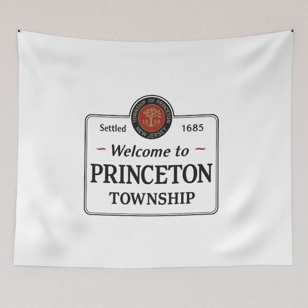 Item preview, Vintage Princeton University Township Welcome Sign designed and sold by CollegiateInk.