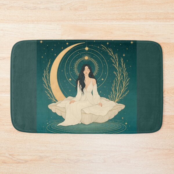 Item preview, Lunar Goddess in Meditation – Cosmic Beauty Lunar Goddess in Meditation – Cosmic Beauty designed and sold by 	aluzia.design.