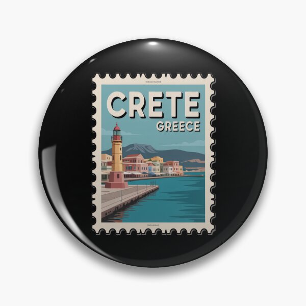 Item preview, Crete Greece Chania Harbor Postage Stamp Sticker designed and sold by stickercuffs.