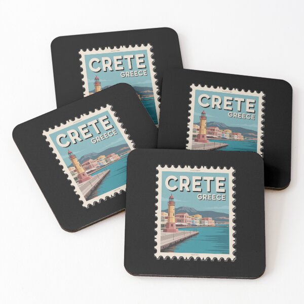 Item preview, Crete Greece Chania Harbor Postage Stamp Sticker designed and sold by stickercuffs.