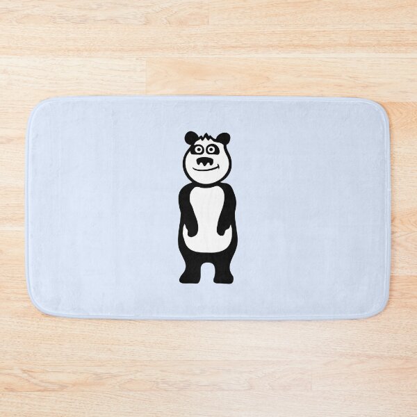Item preview, Panda Bear Cute Standing Smile Happy Asian Black White designed and sold by shirt-o-mat.