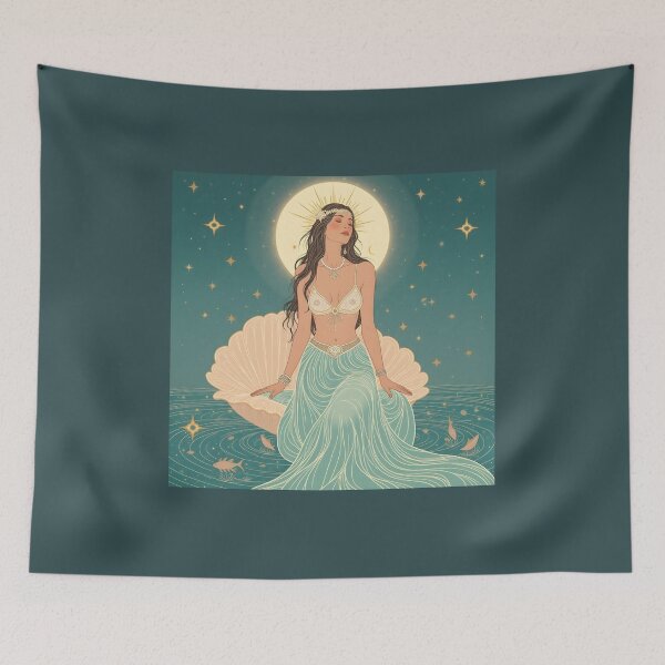 Item preview, Sea Goddess Under Moonlight – Celestial Charm Sea Goddess Under Moonlight – Celestial Charm designed and sold by 	aluzia.design.