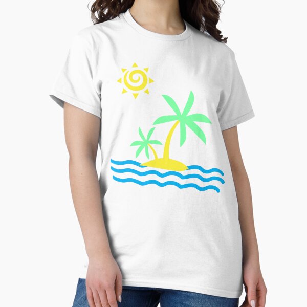 Item preview, Tropical Island with Sun and Waves designed and sold by MiniStudio.