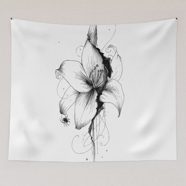 Item preview, Black and white rose designed and sold by saly55887.