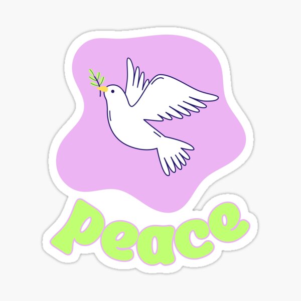 Item preview, Peace Dove in Neon designed and sold by UglyWorldArt.