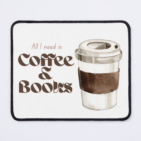 Item preview, Coffee & Books designed and sold by Wildflower.Art.Studio.