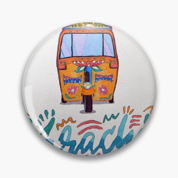 Item preview, Karachi Rickshaw Art — Handmade Pencil & Marker Illustration designed and sold by MubaraksArt.
