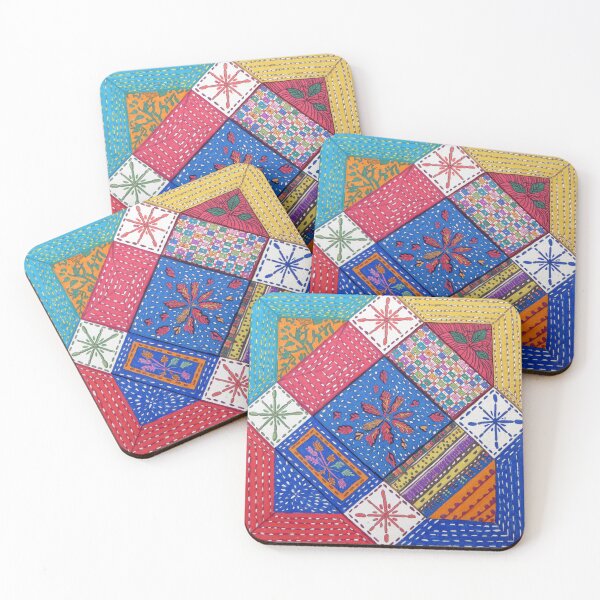 Item preview, Ralli Art of Sindh — Traditional Patchwork & Folk Fusion Illustration designed and sold by MubaraksArt.